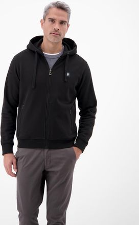 Lerros Sweatjacke LERROS Hoodie Sweat-Jacke, Herren, Gr. XXL, schwarz, 50% Baumwolle, 50% Polyester, Sweatjacken Sweatjacke, Kapuzensweatjacke mit Tunnelzug 