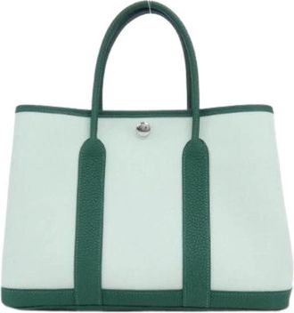 Herm&egrave;s Pre-owned Garden Party Negonda Tote Bag - Dames - Vintage Shopper - Groen - ONE Size - Vintage