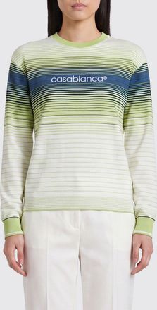 Casablanca T-shirt a maniche lunghe in cotone Pima a righe con logo
