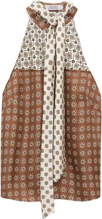 Dorothee Schumacher Halterjurk met geometrisch patroon - Bruin