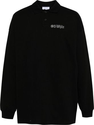 Off-white Gang-print polo shirt - men - Cotton - L - Black