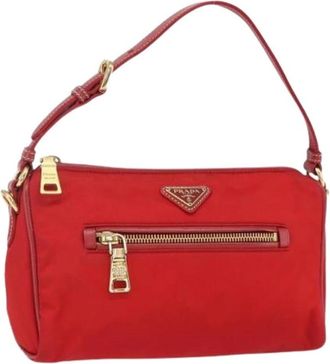 Prada Pre-owned Shoulder Bags, female, Red, Size: ONE SIZE Pre-owned Vintage Shoulder Bag