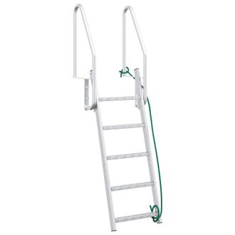 vidaXL Escalera De Muelle De 5 Pelda&ntilde;os Plateado 58 X 77 X 191 Cm Vidaxl
