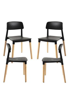 Regalos Miguel Packs Sillas Comedor - Pack 4 Sillas Estin - Negro