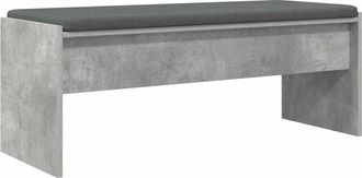 vidaXL Banco De Entrada Con Coj&iacute;n Gris Concreto 103 X 38 X 40 Cm Vidaxl