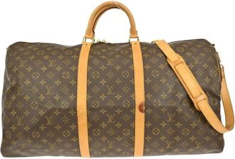 Louis Vuitton Pre-owned Weekend Bags, female, Brown, Size: ONE SIZE Pre-owned Monogram Keepall Travel Bag
