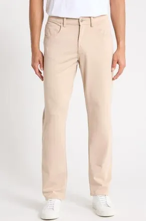 7 For All Mankind The Straight Double Knit Straight Leg Jeans in Double Knit Beige at Nordstrom Rack, Size 40