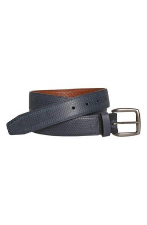 Johnston & Murphy XC4 Burnished Leather Belt in Navy at Nordstrom, Size 34