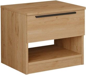 Mobili Rebecca Mobili Rebecca - Mesita De Noche 1 Caj&oacute;n Rebecca Mobili Helba 44,5x50x42 Tablero De Part&iacute;culas Hierro Marr&oacute;n Gris Oscuro Moderno