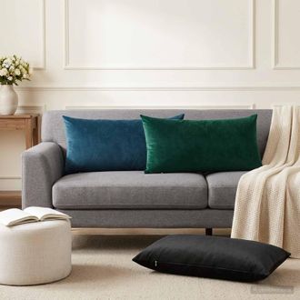 vidaXL Vidaxl Cuscino Con Cuscino Heerlen 6 Pz Verde Scuro Velluto