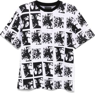 Rassvet Bloemen Jacquard T-shirt - Heren - T-shirts - Zwart - M - Katoen - Tops