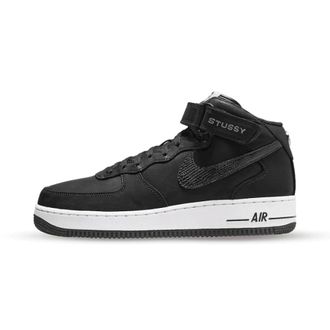 Nike Fitness, Heren, Zwart, 38 1/2 EU, Leer, Air Force 1 Mid St&uuml;ssy