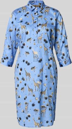 Smith & Soul Relaxed Fit Kleid mit Allover-Motiv-Print in Bleu, Gr&ouml;&szlig;e XXL
