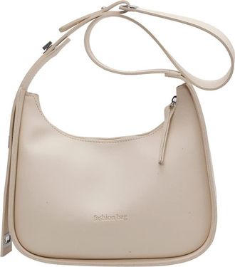 Generic Fashion Crossbody Bags for Women Leather Purses Handbag Casual Shoulder Bags with Zipper Trendy Underarm Bag (White)