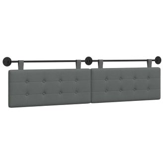 vidaXL Cabecero Colgante Gris Oscuro Tela Vidaxl