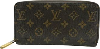 Louis Vuitton Brown Red Color Leather Long Wallet (Bi-Fold) (Pre-Owned)