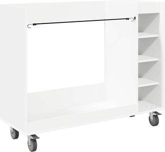 vidaXL Golf Cabinet with Wheel Plain White 120 x 45 x 98 cm vidaXL