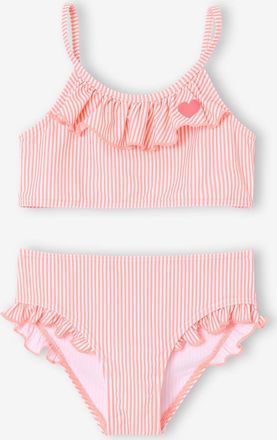 Vertbaudet Bikini mit R&uuml;schen M&auml;dchen koralle