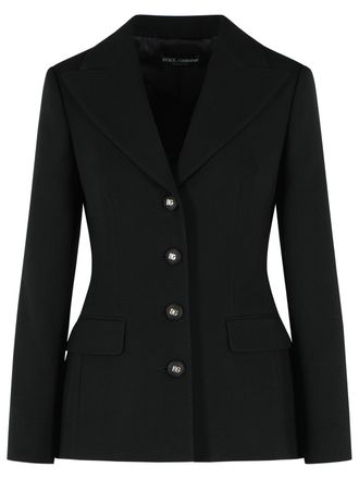 Dolce & Gabbana Giacca monopetto in lana nera Dolce & Gabbana