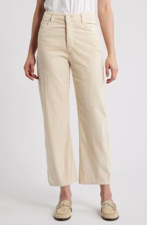 Free People Deep Trance Corduroy Wide Leg Ankle Pants in White Swan at Nordstrom Rack, Size 32