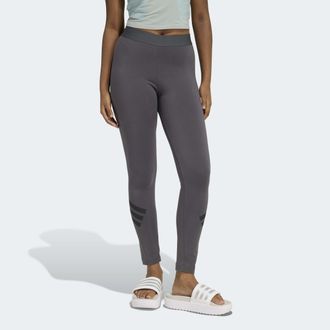 adidas Trainingstights ADIDAS SPORTSWEAR FUTURE ICONS 3-STREIFEN LEGGINGS, Damen, Gr. XXL, N-Gr, grau six, Obermaterial: 90% Baumwolle, 10% Elasthan, Hosen T