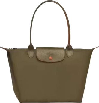 Generic Multipurpose Tote Bag: Foldable Soft Nylon, 3 Sizes, Stylish Water-Resistant Designer Handbag for Work, Travel, Gym (Anniversary olive green,Medium)