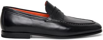 Santoni Penny Loafer - Heren - Loafers - Zwart - 43 EU - Leer - Schoenen