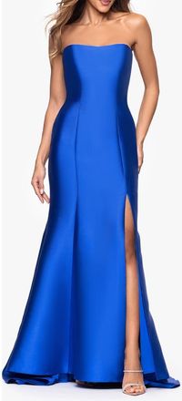 Betsy & Adam Strapless Mikado Mermaid Gown in Royal at Nordstrom, Size 12