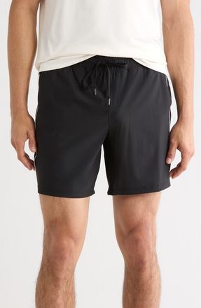90 Degree by Reflex 7-Inch Warp Sonic Active Shorts in Black/White at Nordstrom Rack, Size Xx-Large