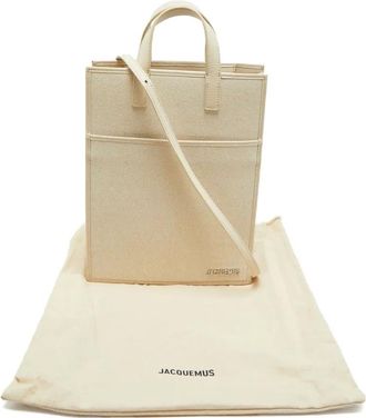 Jacquemus Le Cabas shopper met leren afwerking - Beige