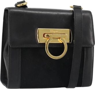 Ferragamo Pre-owned Mini Shoulder Bag - Dames - Vintage Mini Tas - Zwart - ONE Size - Leer - Vintage