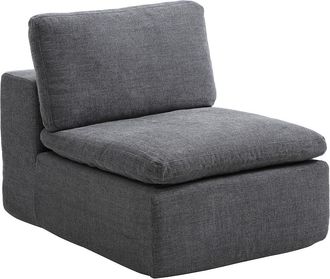 Vente-Unique Poltrona in tessuto grigio antracite - CORTOLINE