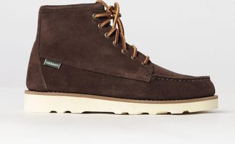 Sebago Suede Lace-Up Ankle Boots with Moc Toe
