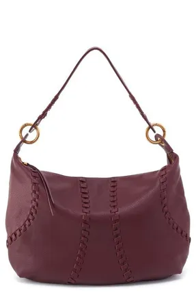 Hobo Opal Leather Shoulder Bag in Mulberry Glaze at Nordstrom