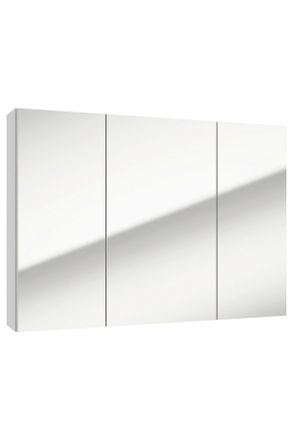 MID.YOU Mid.you Spiegelschrank, Weiß, Glas, 4 Fächer, 85x60x15 cm, Soft-Close-System, Badezimmer, Badmöbelsets & Badmöbelserien, Badmöbelserien