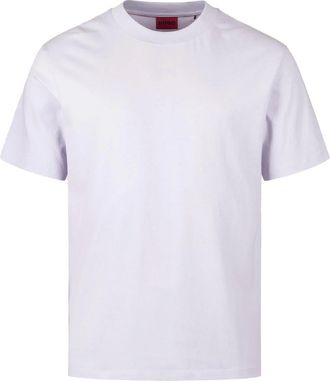 HUGO BOSS Hugo Heren Dapolino Logo T-Shirt met opdruk (Paars)