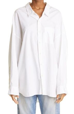 R13 Oversize Oxford Button-Up Shirt in White at Nordstrom, Size X-Small