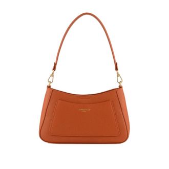 Pourchet Tassen, Dames, Oranje, ONE Size, Leer, Ob&eacute;lisque Schoudertas