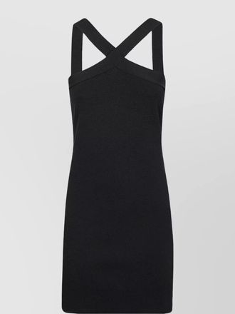 Parosh viscose blend dress with cross-back straps