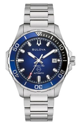 Bulova Marine Star Series B Bracelet Watch, 41mm in Silver-Tone at Nordstrom