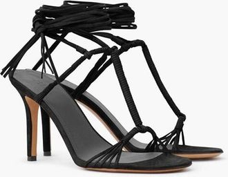 Isabel Marant Suede MACRAME T-Bar Sandals 9cm size 36