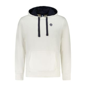 North Sails White Cotton Mens Hooded Mens Sweatshirt
