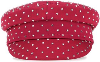 Ruslan Baginskiy Tyrian Purple Satin Baker Boy Hat