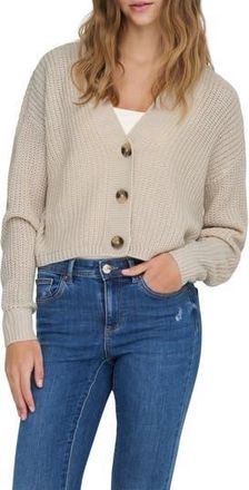 Only Carol Crop Cardigan in Pumice Stone at Nordstrom Rack, Size X-Large