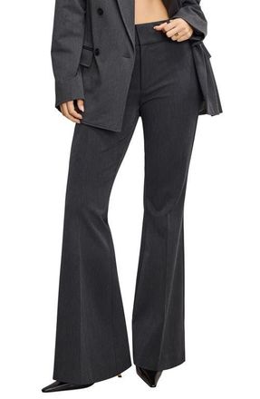 Good American Essential Flare Leg Pants in Dark Heather Gray at Nordstrom, Size 6