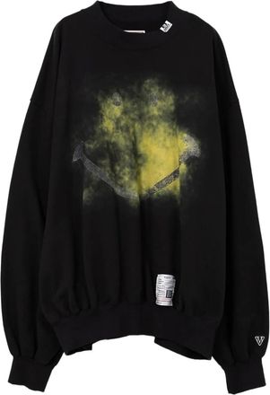 Miharayasuhiro Felpa con stampa smiley - Nero