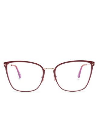 Tom Ford Eyewear Occhiali a farfalla - Rosso