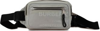 Burberry Gray Nylon Leather Sling Bag (Pre-Owned)