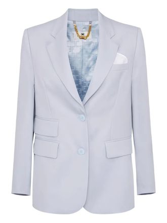 Elisabetta Franchi pocket-square single-breasted jacket - women - Polyester/Virgin Wool - 48 - Blue