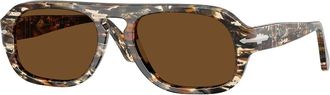 Persol PO3369S Polarized 122157 Mens Sunglasses Tortoiseshell Size 54